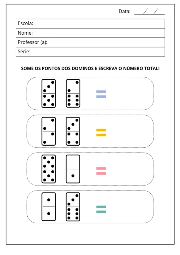 Some os pontos dos dominós